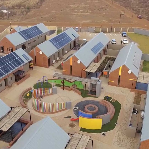 An aerial photo of Kotulong Community Centre in Meyerton, South Africa