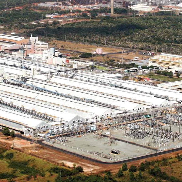 An aerial photo of the Alumar Aluminium Smelter in Brazil